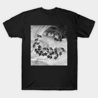 Midnight flowers blowing in the wind T-Shirt